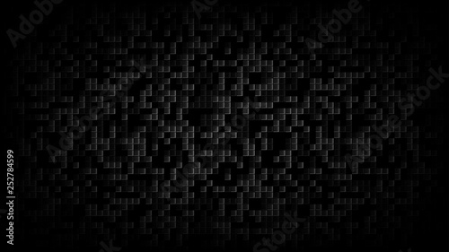3d cubes black background. Texture vector.