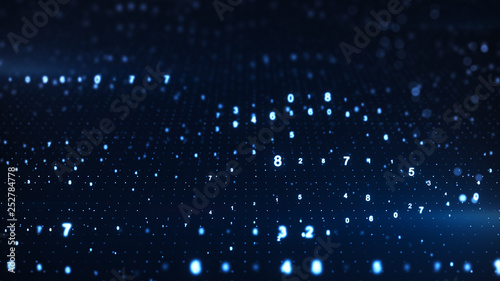 Blue digital code of big da...