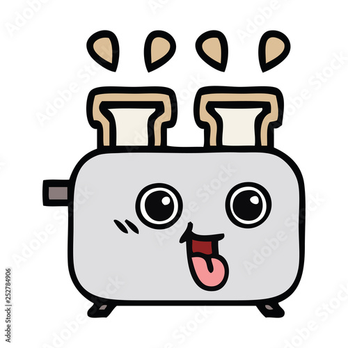 cute cartoon of a toaster