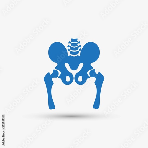 Hip bone icon.