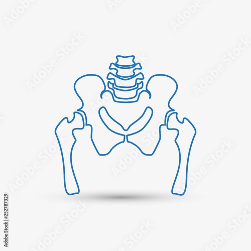 Hip bone icon.