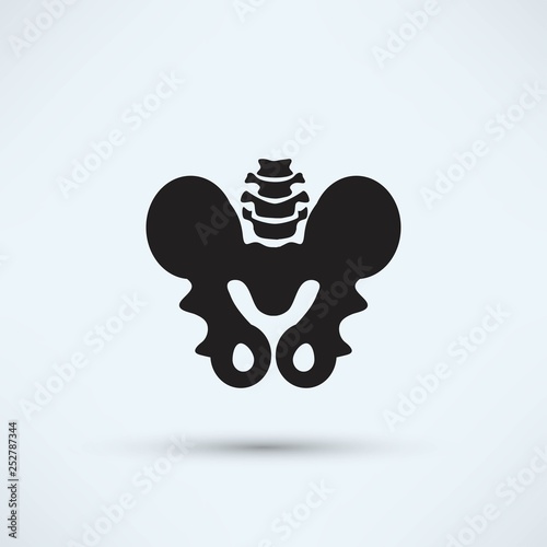 pelvis skeleton silhouette icon
