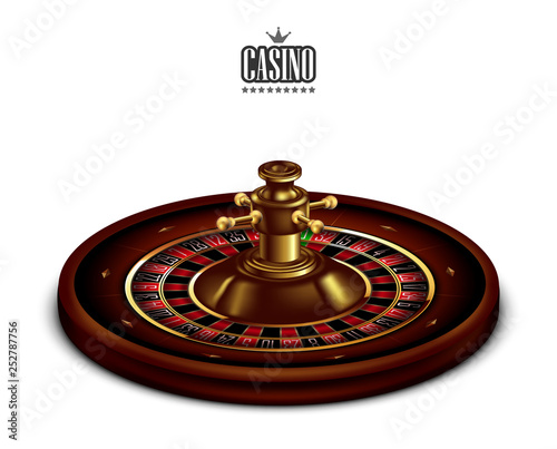 Casino advertising with tape measure on a white background.  3D vector. High detailed realistic illustration.