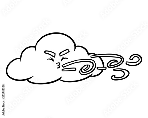 Coloring book, Cloud and wind