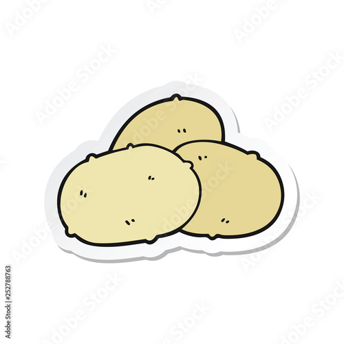 sticker of a cartoon potatoes