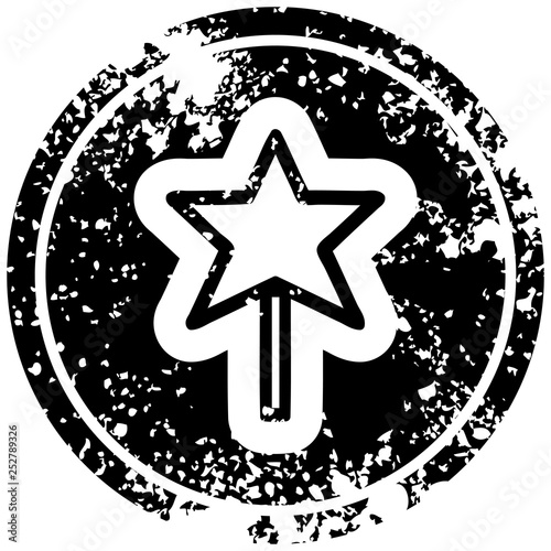 magic wand distressed icon