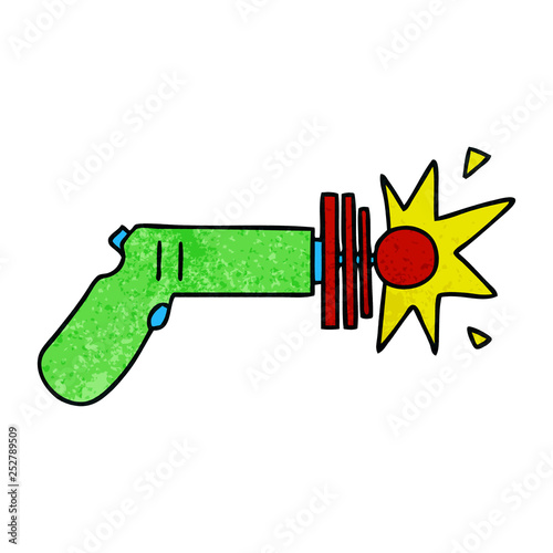 quirky hand drawn cartoon laser gun