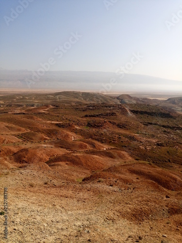 Mountains in Turkmenistan. The foot of the mountains in Kuiten 