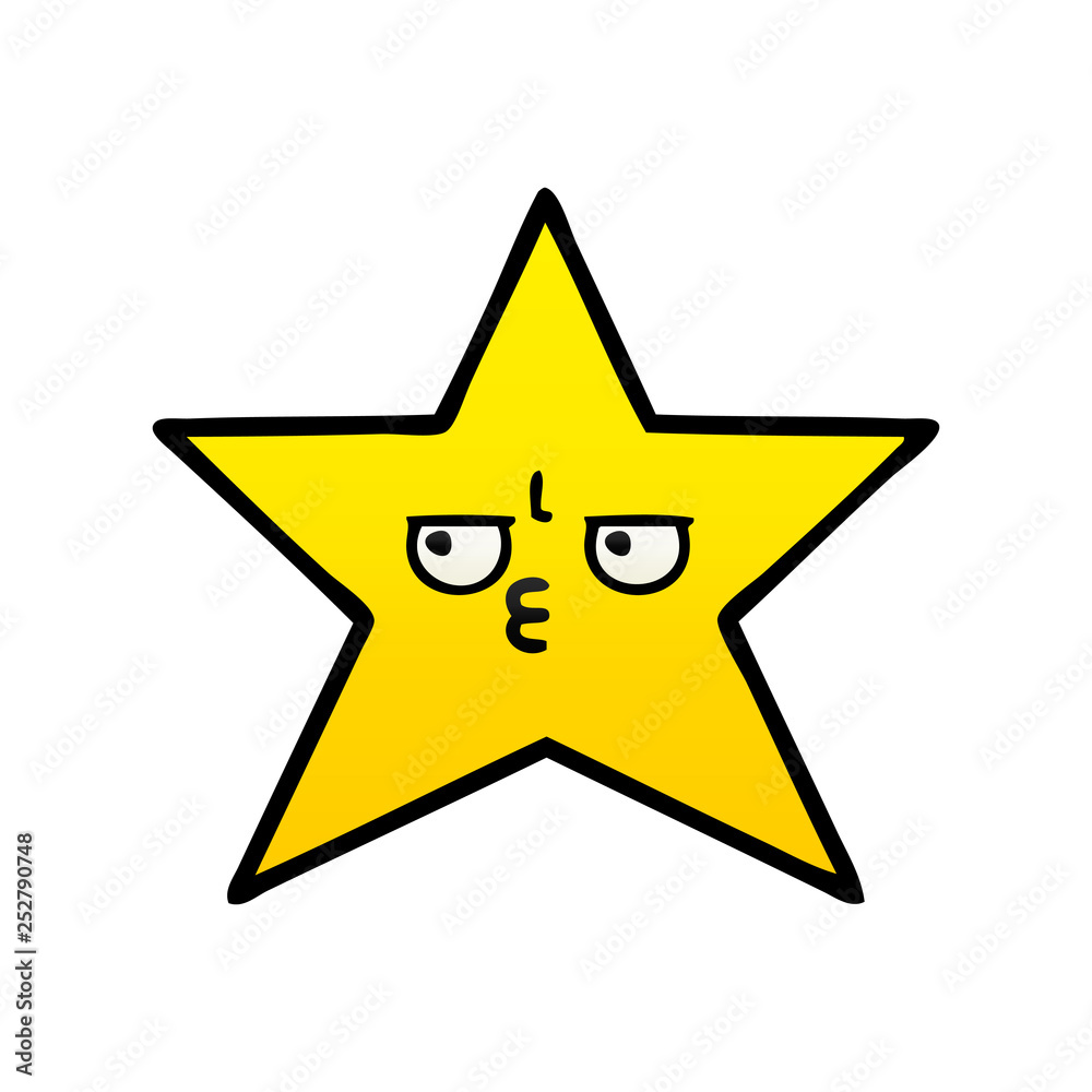 gradient shaded cartoon gold star gradient shaded cartoon gold star