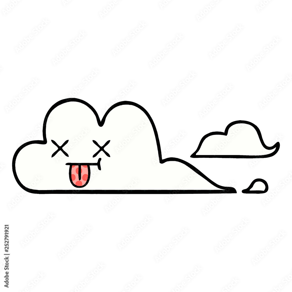 comic book style cartoon cloud