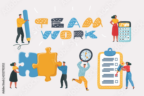 People working together in the company.