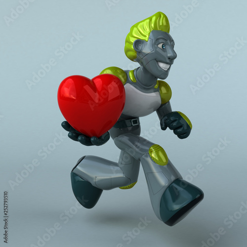 Green Robot - 3D Illustration