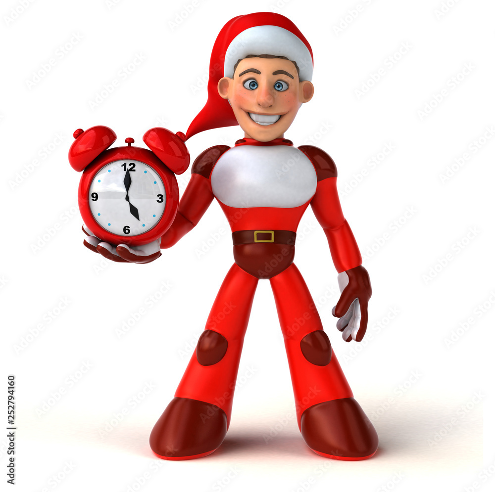 Fun Super Santa Claus - 3D Illustration Fun Super Santa Claus - 3D Illustration