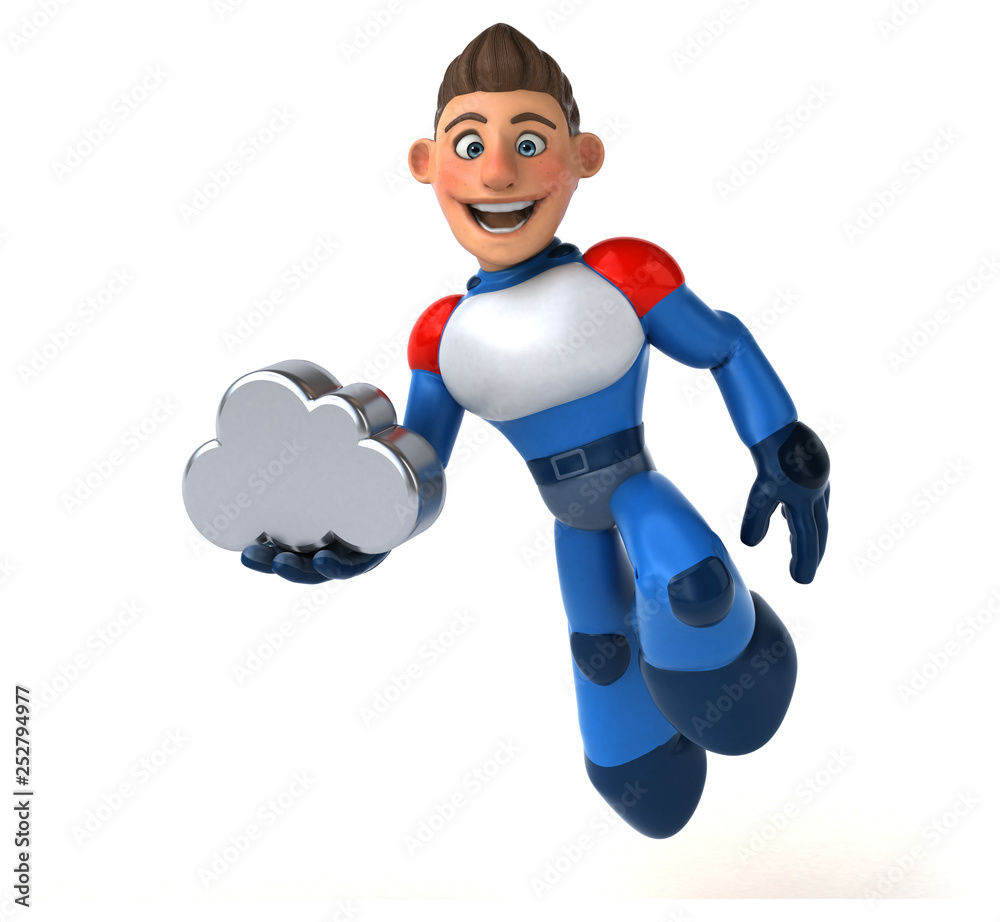 Super modern superhero - 3D Illustration Super modern superhero - 3D Illustration