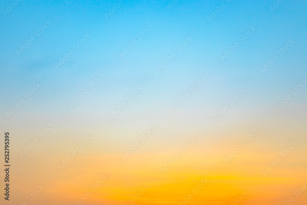 blue sky with sunrise, background