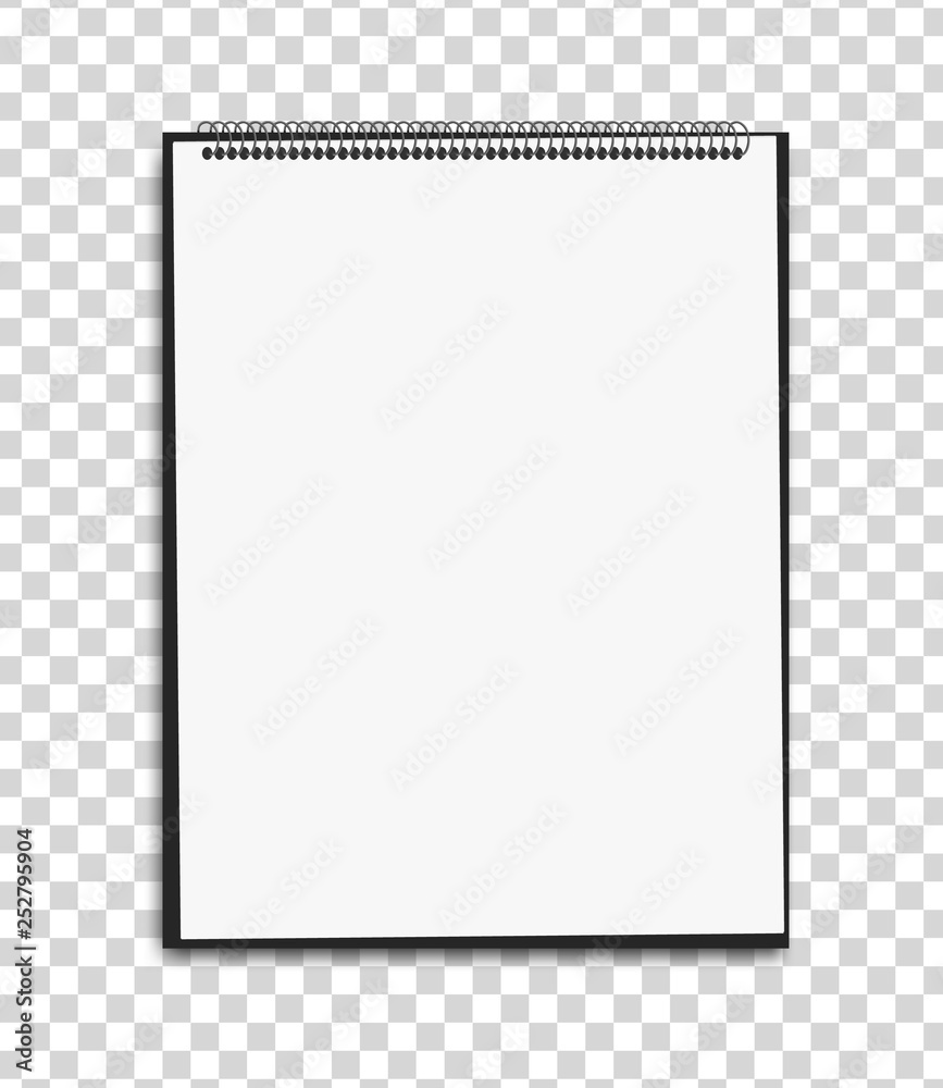Notepad on transparent background. Notepad on transparent background.