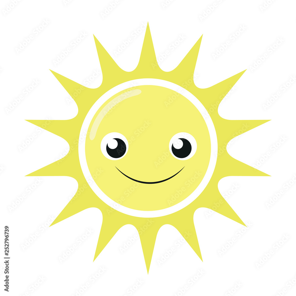 Cute sun icon