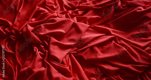 folds on red fabric