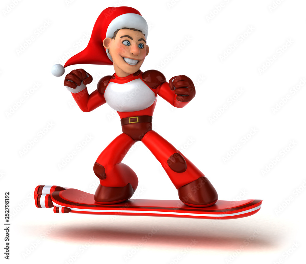 Fun super Santa Claus - 3D Illustration Fun super Santa Claus - 3D Illustration