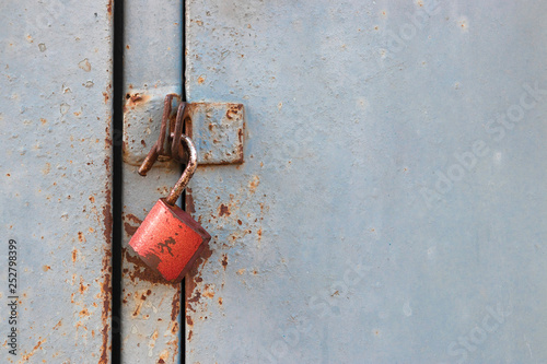 old Iron cabinet and red key