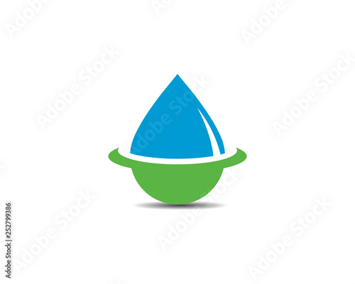 Set of abstract water drops symbols, logo template