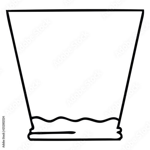 quirky line drawing cartoon whisky tumbler