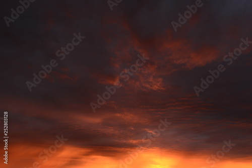 Fototapeta Naklejka Na Ścianę i Meble -  only sky bright colorful abstract background natural surrealism of atmospheric nature at sunset