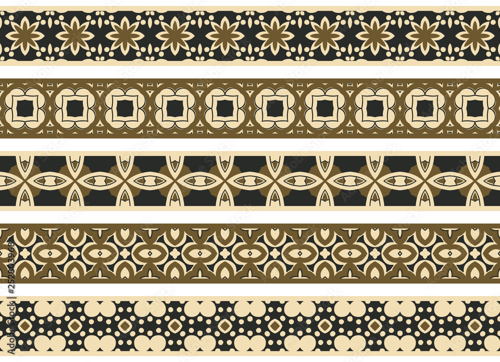 Seamless decorative borders Seamless decorative borders