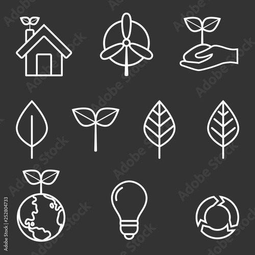 Simple Set of Eco Related Vector Line Icons. Contains such Icons as eco home, Global Warming, Forest, Organic Farming and more. Editable Stroke. Illustration isolated on background
