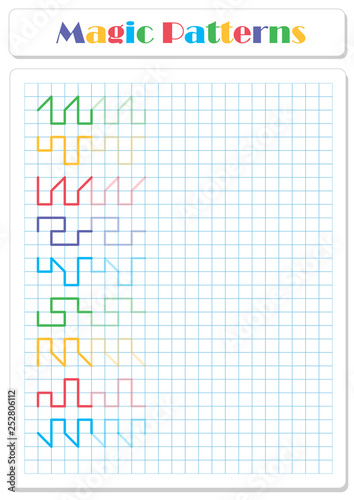 Continue the pattern with crayons or felt-tip pens