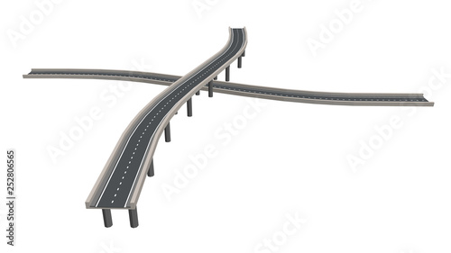 Road intersection. 3d Vecto...