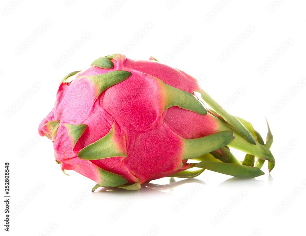 Tasty dragon fruit on white background