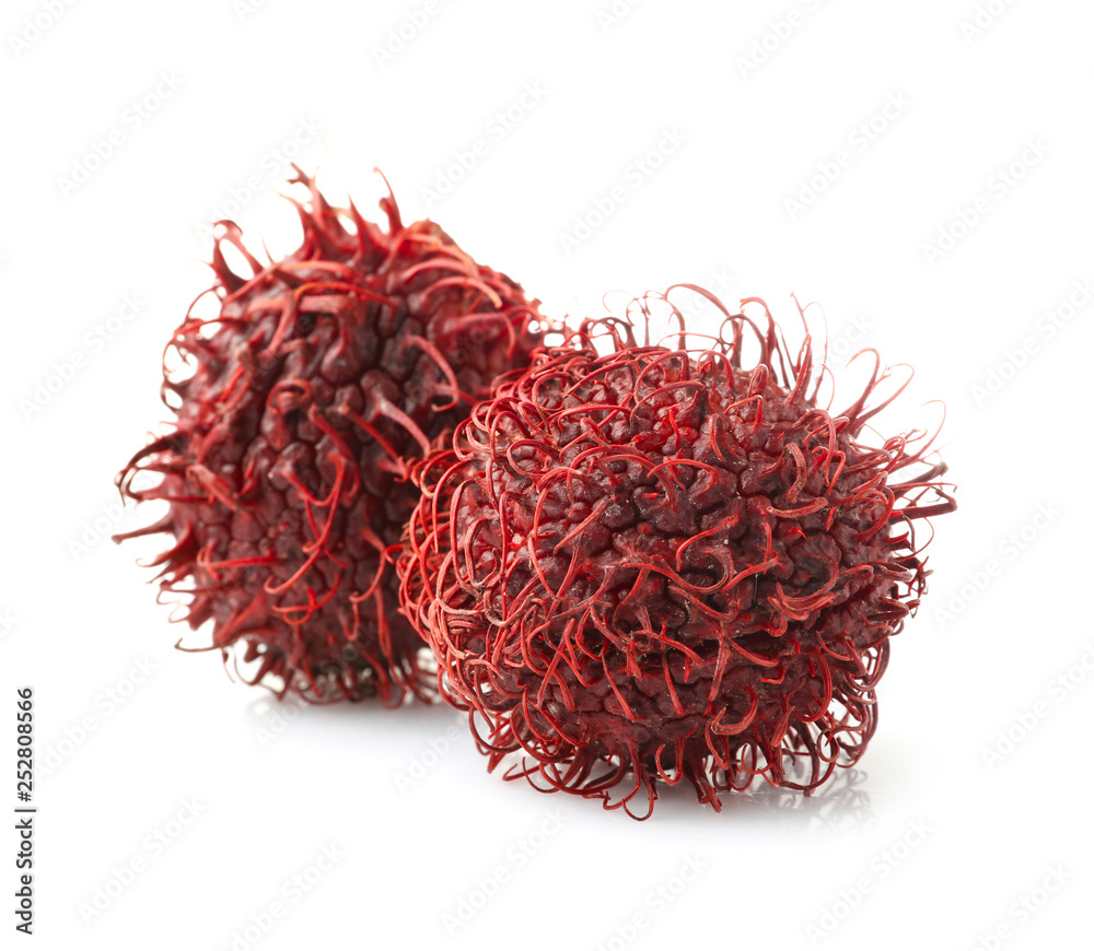 Tasty rambutan fruit on white background Tasty rambutan fruit on white background
