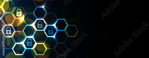 Cybersecurity and information or network protection. Future technology web services for business and internet project