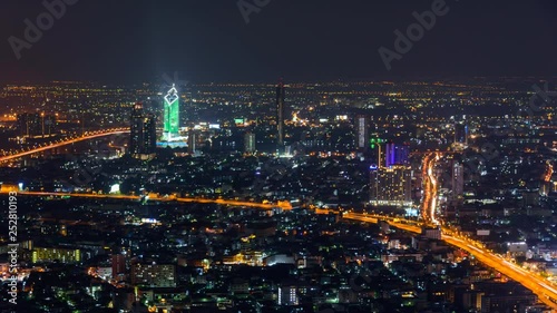 Wallpaper Mural Time lapse high view of city in night time Torontodigital.ca