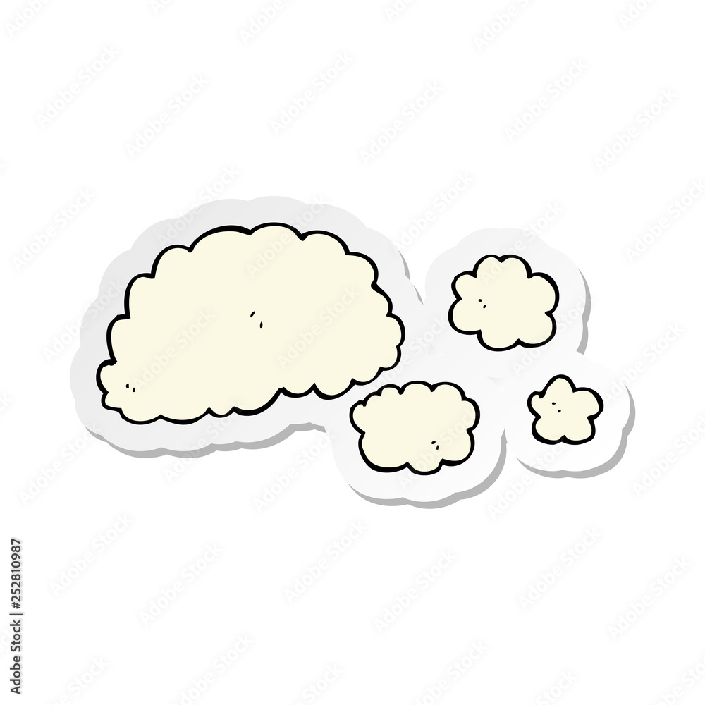 sticker of a cloud of smoke cartoon element sticker of a cloud of smoke cartoon element