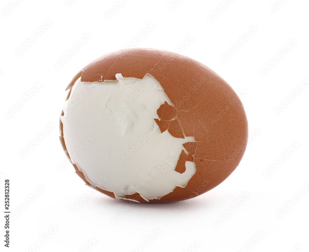 Boiled egg isolated on white background Boiled egg isolated on white background