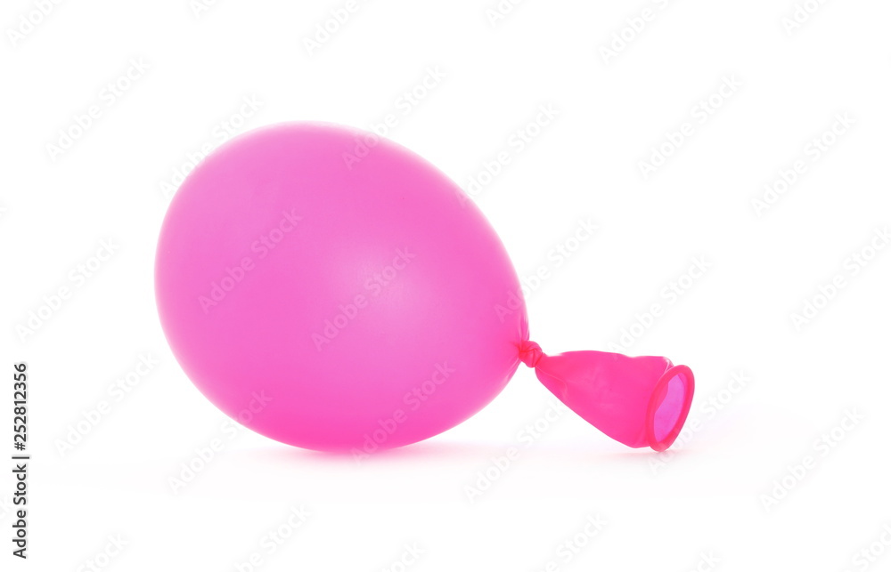 Round, inflated balloon isolated on white background Round, inflated balloon isolated on white background