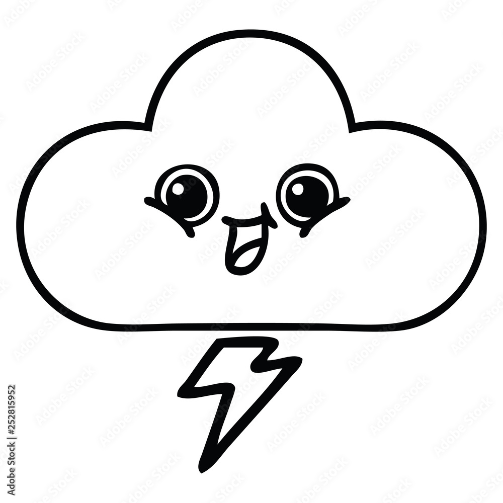 line drawing cartoon storm cloud line drawing cartoon storm cloud