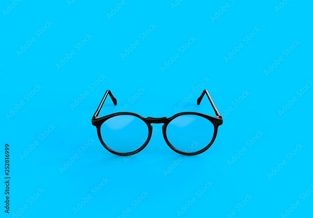 Black Glasses With Shadow on Background