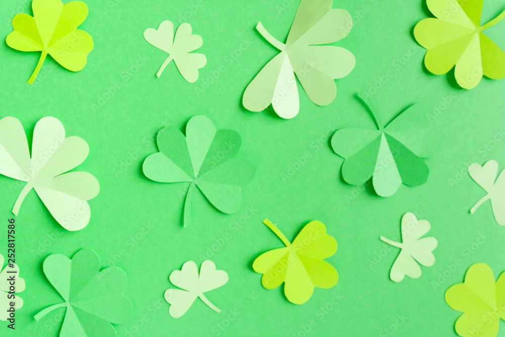 Happy St.Patrick's Day shamrock text greeting card Happy St.Patrick's Day shamrock text greeting card