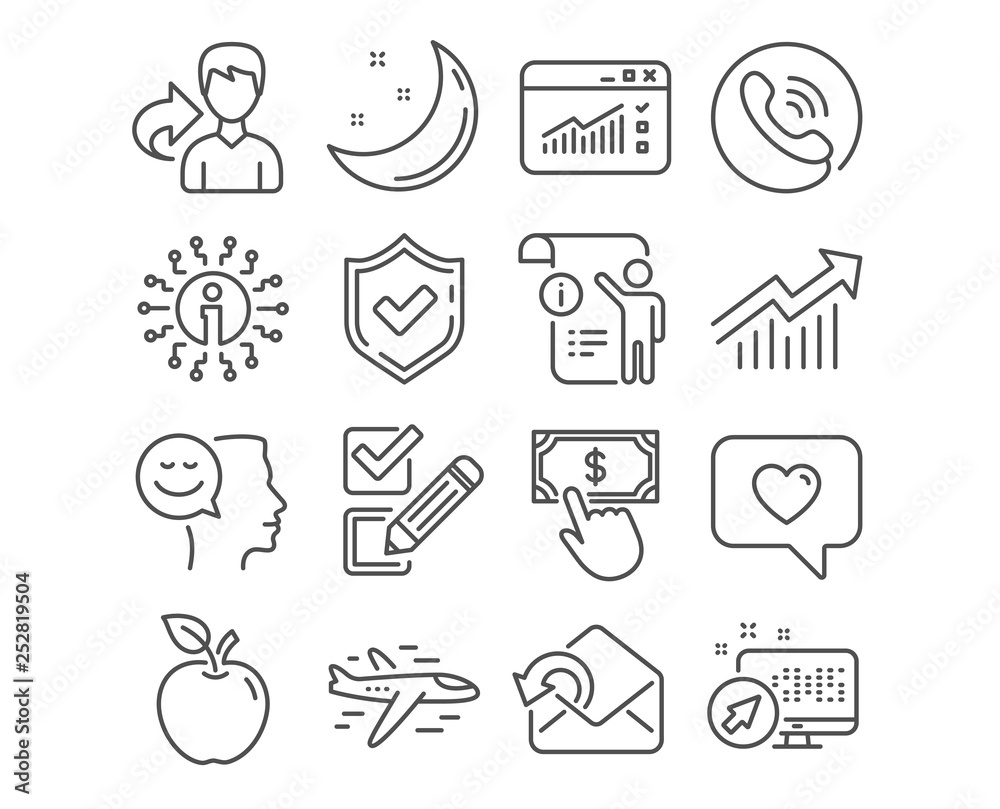 Set of Checkbox, Send mail and Payment click icons. Web traffic, Demand curve and Airplane signs. Manual doc, Love message and Good mood symbols. Survey choice, Sent message, Financial transfer Set of Checkbox, Send mail and Payment click icons. Web traffic, Demand curve and Airplane signs. Manual doc, Love message and Good mood symbols. Survey choice, Sent message, Financial transfer