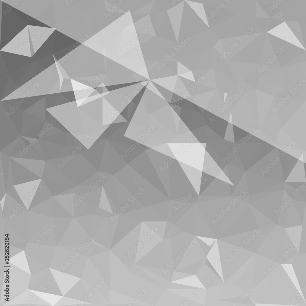 Abstract Grey Polygon background. Low Poly Creative template or pattern. 