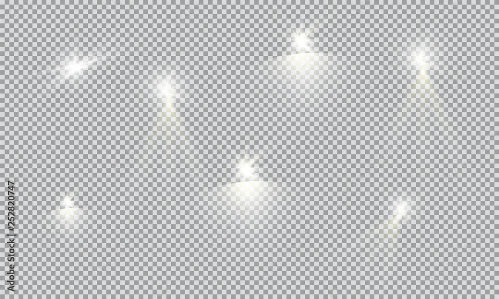 White sparks glitter special light effect. Vector sparkles on transparent background. Christmas abstract pattern. Sparkling magic dust particles White sparks glitter special light effect. Vector sparkles on transparent background. Christmas abstract pattern. Sparkling magic dust particles