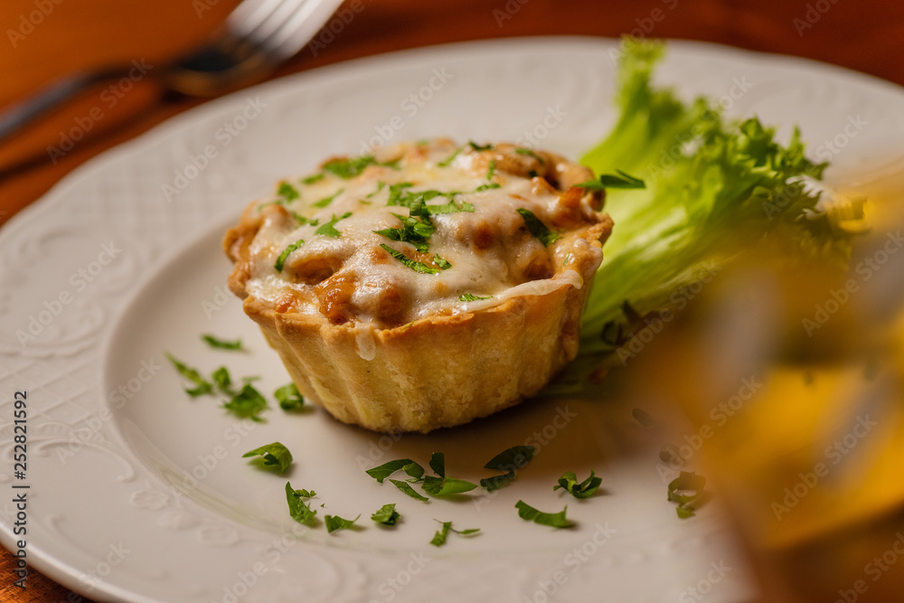 cake with mushrooms