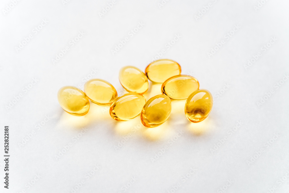 The photo of several tablets on a white background The photo of several tablets on a white background