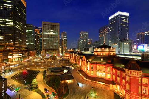 東京　東京駅　夜景