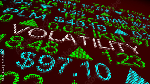 Volatility Wild Movement Prices Up Down Stock Market 3d Illustration