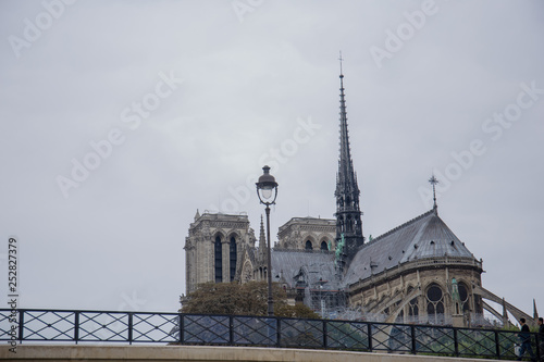 historic buildings in paris on the river seine