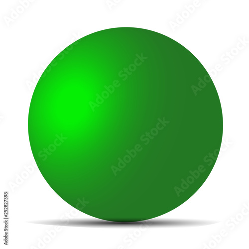Green realistic sphere isolated on white. Vector illustration for your design. Eps 10 © Dmitry
